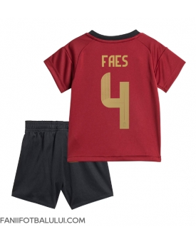Belgia Wout Faes #4 Echipament de Fotbal Replică European 2024 Copii Acasa (+ Șorturi)